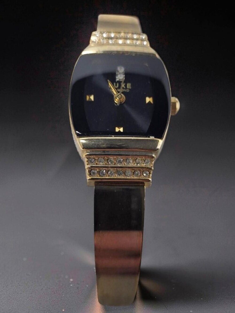 Vintage Luxe Diamond ZRT5001 Gold Tone Quartz Watch - Picture 7 of 13